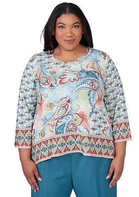 Plus Sedona Sky Paisley with Medallion Border Top