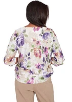 Petite Charm School Floral Texture Top