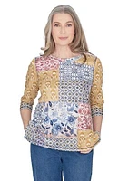 Women's Scottsdale Batik Patchwork Top