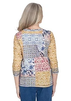 Women's Scottsdale Batik Patchwork Top