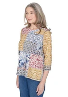 Women's Scottsdale Batik Patchwork Top