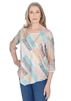 Women's Scottsdale Stained Glass Popcorn Knit Top