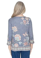 Women's Scottsdale Floral Border Top