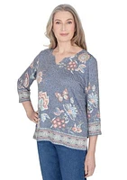 Women's Scottsdale Floral Border Top