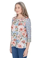 Women's Scottsdale Floral Geometric Print Top