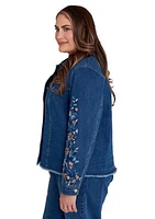 Plus Scottsdale Embroidered Fringe Jacket