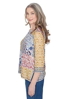 Petite Scottsdale Batik Patchwork Top