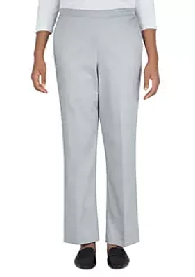 Alfred Dunner Petite Sateen Proportioned Pull On Pants