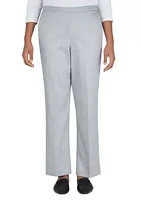 Alfred Dunner Petite Sateen Proportioned Pull On Pants