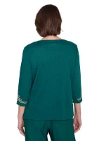 Women's Emerald Isle Center Medallion Embroidery Top