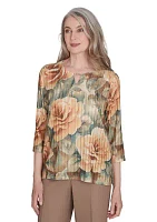 Women's Emerald Isle Vintage Floral Top