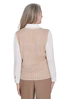 Women's Emerald Isle Pointelle Texture 2 1 Vest