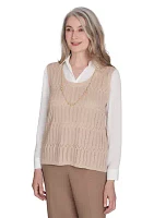 Women's Emerald Isle Pointelle Texture 2 1 Vest