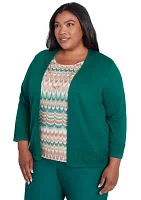 Plus Emerald Isle Biadere Texture Inner Two One Sweater