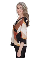 Women's Rue Rivoli Trimmed Patchwork Top