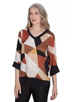 Women's Rue Rivoli Trimmed Patchwork Top