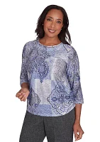 Women's Worth Avenue Medallion Patch Top