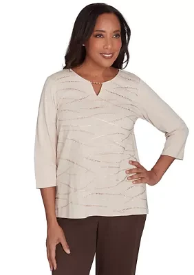 Petite Wine Country Abstract Heat Set Top