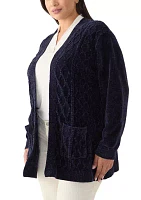 Plus Harvest Moon Chenille Cardigan