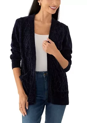 Petite Harvest Moon Chenille Cardigan