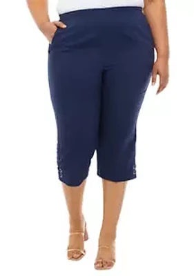 Alfred Dunner Plus Grommet Capris