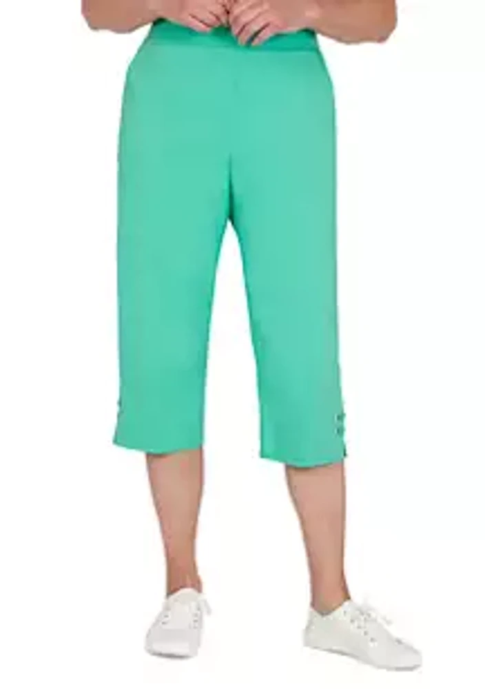 Alfred Dunner Petite Grommet Capris