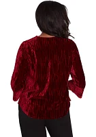 Women's Runway Ready Crushed Velvet Top