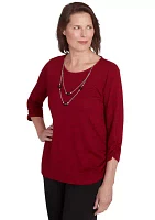 Women's Runway Ready Melange Top with Side Tie