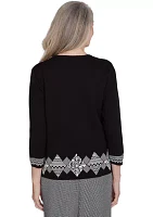 Women's Runway Ready Diamond Border Top