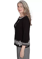 Women's Runway Ready Diamond Border Top