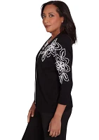 Petite Runway Ready Embroidered Outer 2Fer Top