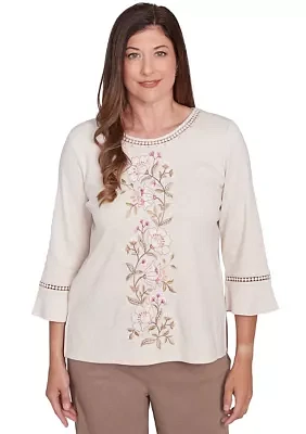 Women's Telluride Center Floral Embroidery Top