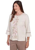 Women's Telluride Center Floral Embroidery Top