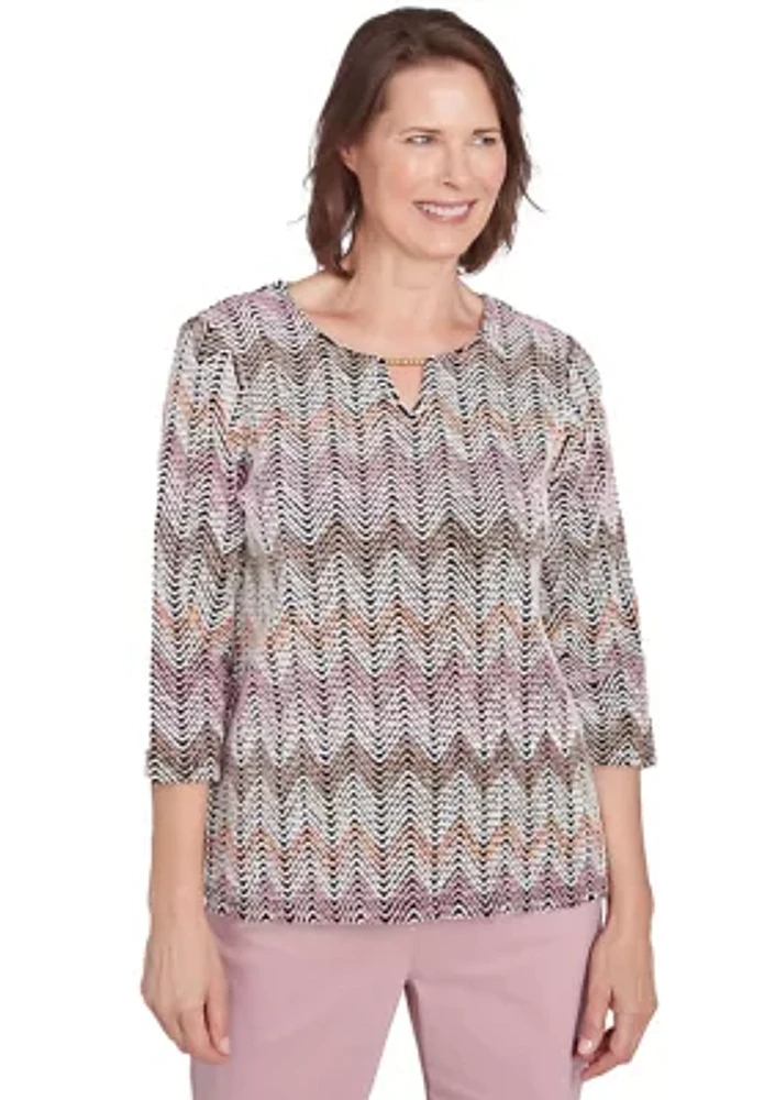 Women's Telluride Chenille Zig Zag T-Shirt