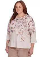 Plus Telluride Floral Yoke Top