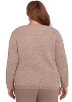 Plus Telluride Textured Metallic Chenille Sweater