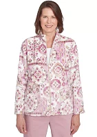 Petite Telluride Medallion Print Cozy Jacket