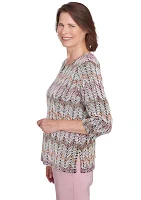 Petite Telluride Chenille Zig Zag Print T-Shirt