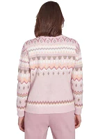 Petite Telluride Fairisle Sweater with Floral Embroidery