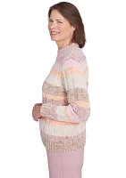 Petite Telluride Spray Dye Chenille Stripe Sweater