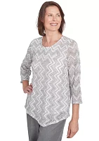 Women's Copenhagen Spliced Zig Zag T-Shirt