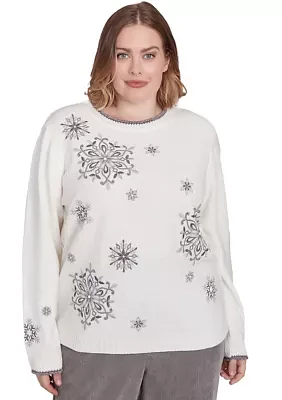 Plus Copenhagen Snowflakes Chenille Top