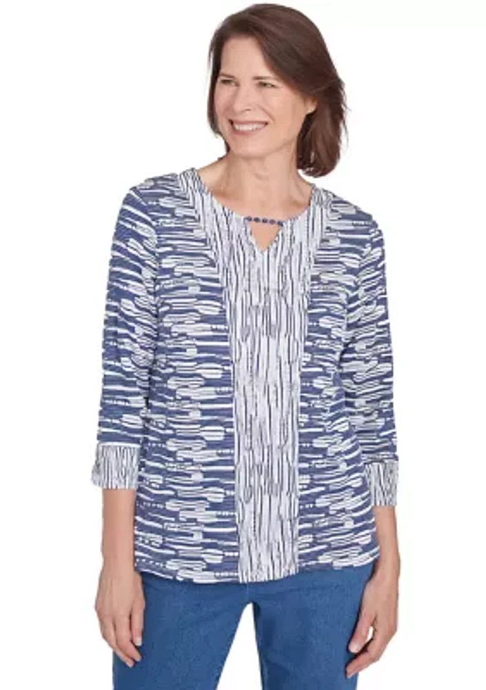 Women's Lake Victoria Spliced Texture Top