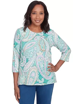 Petite Lake Victoria Paisley T-Shirt