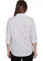 Women's Wild At Heart Stripe Top with Hearts