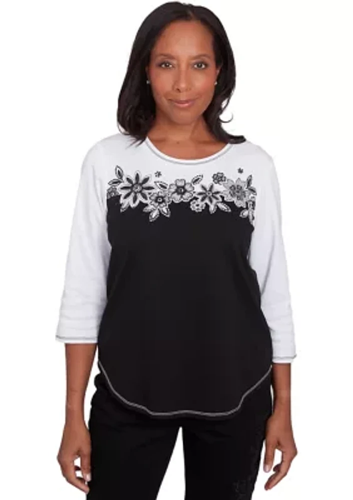 Women's Wild At Heart Spliced Floral Yoke Top