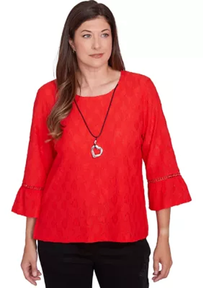 Women's Wild At Heart Solid Texture Top