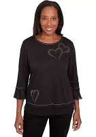 Women's Wild At Heart Asymmetric Heat Set Hearts Top