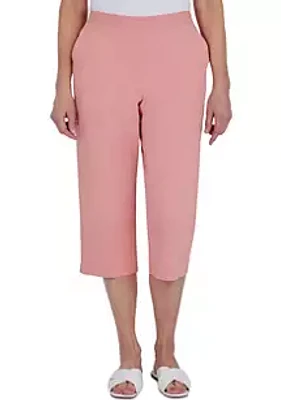 Alfred Dunner Petite Twill Pull On Capris