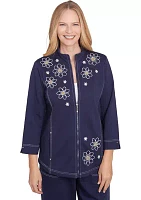 Women's Block Island Embroidered Daisy Jacket